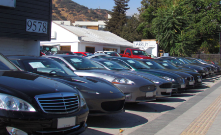 cars at a dealer shop